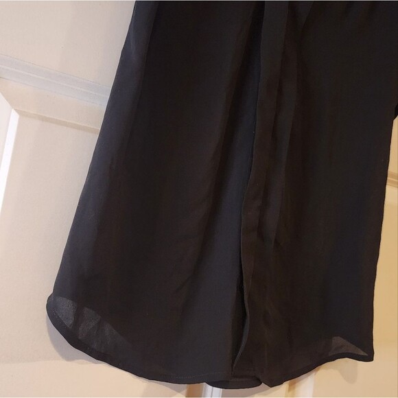 Express sheer black short sleeve blouse S - Picture 3 of 4